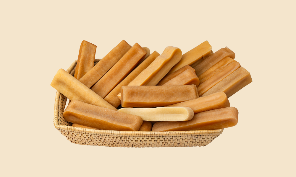 Himalayan yak chews for dogs.