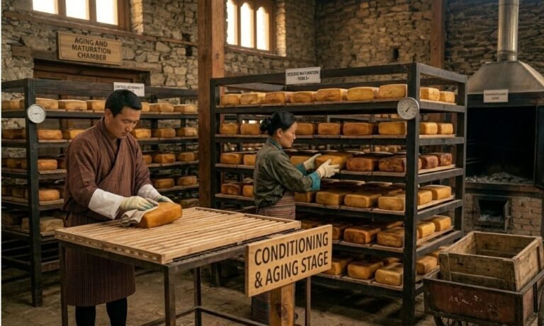 Conditioning and Aging process of Yak Chew.