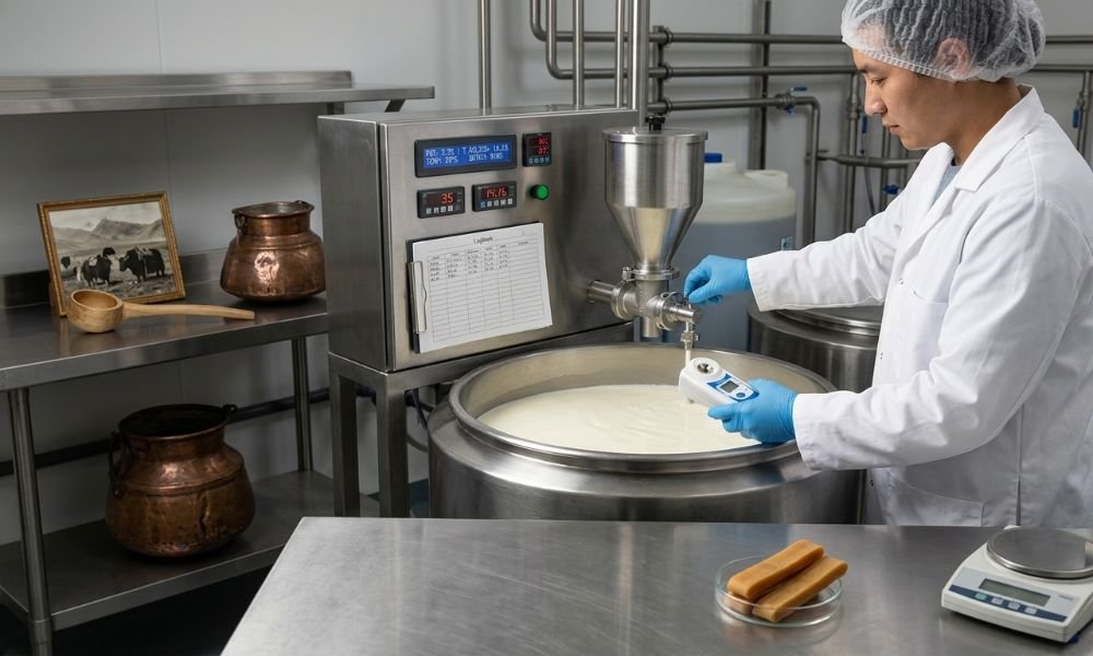 Fat and Solids Standardization of Milk for Yak Chew Manufactuing Process.