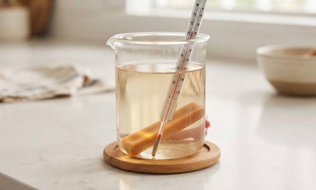 Himalayan yak chew soaking in warm water