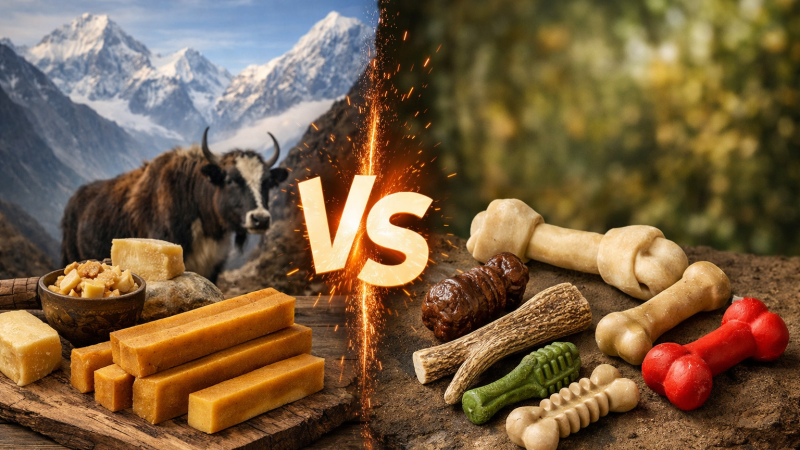 Yak Chews (Chhurpi Dog Chews) Vs Other Chews Available in the Market